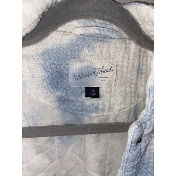 Cloud tie-dye Spring Easter Cotton Bomber Coat XS - Picture 4 of 8